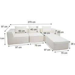 Mendler L-Sofa HWC-O54