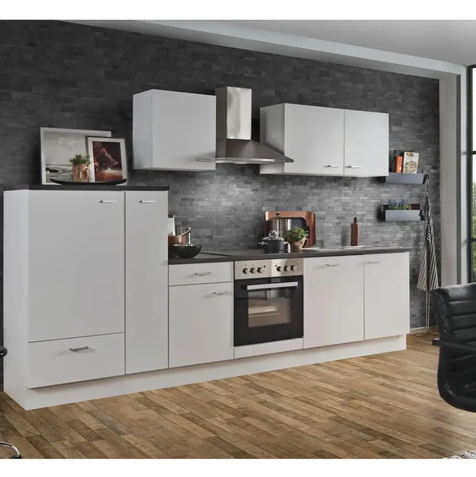 Menke Küchenzeile Classic 310 cm E-Geräte weiß