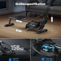 Merach Rudergerät 2025 Schwarz