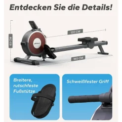 Merach Rudergerät Weiß