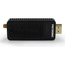 METRONIC 441646 Tuner DVB-T Receiver DVB-T, kompatibel mit DVB-T2 Dongle Stick Compact, HEVC, EPG, 1080i, HDMI, USB 2.0, SOS-Taste