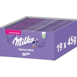 MILKA Alpenmilch Schokolade 19 Packungen 855 g