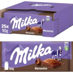 MILKA Noisette Tafel 25 x 90 g (2,25 Kg)