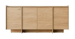 Mirjan24 Kommode Japandi K4D 200 x 90 x 38 cm Eiche Cremona / Beige