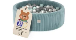 Misioo Bällebad mit Schaumstoff-Füllung - 200 Bälle – Hochwertige Bällebad für Kinder – Weiches und Sicheres Spielzeug – Waschbar