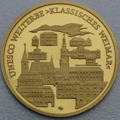 Münzprägestätten Deutschland 1/2 Unze Goldmünze - 100 Euro Weimar 2006