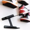 mobilefox Sneaker Wandhalterung Schuh Regal Schwebend Wandhalter Schuhablage Display Schwarz 2 Stück