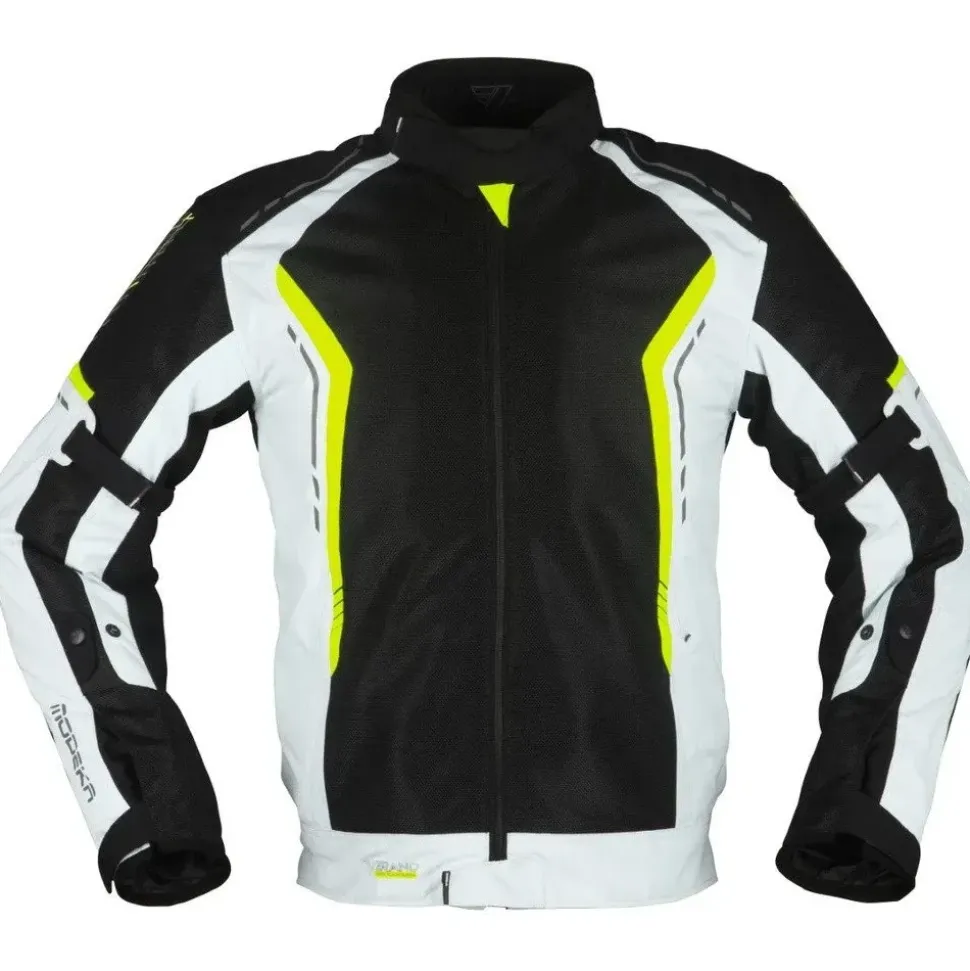 Modeka Khao Air Textiljacke Schwarz/Grau/Gelb L