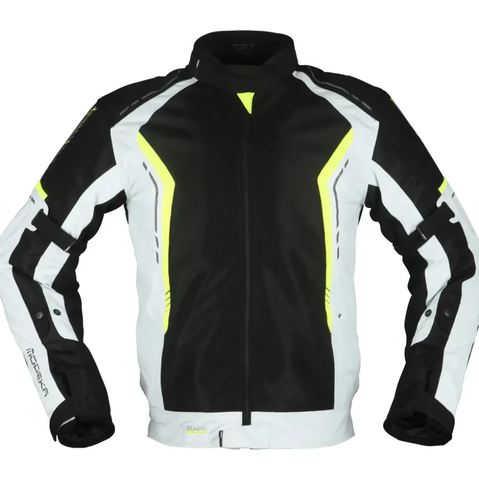 Modeka Khao Air Textiljacke Schwarz/Grau/Gelb L