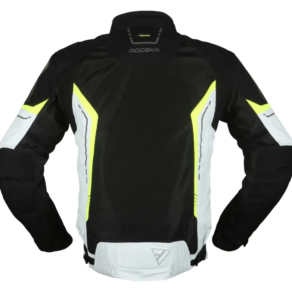 Modeka Khao Air Textiljacke Schwarz/Grau/Gelb L