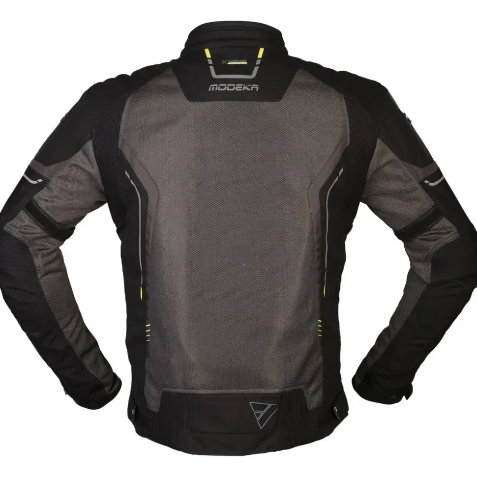 Modeka Khao Air Textiljacke Schwarz/Grau/Gelb L