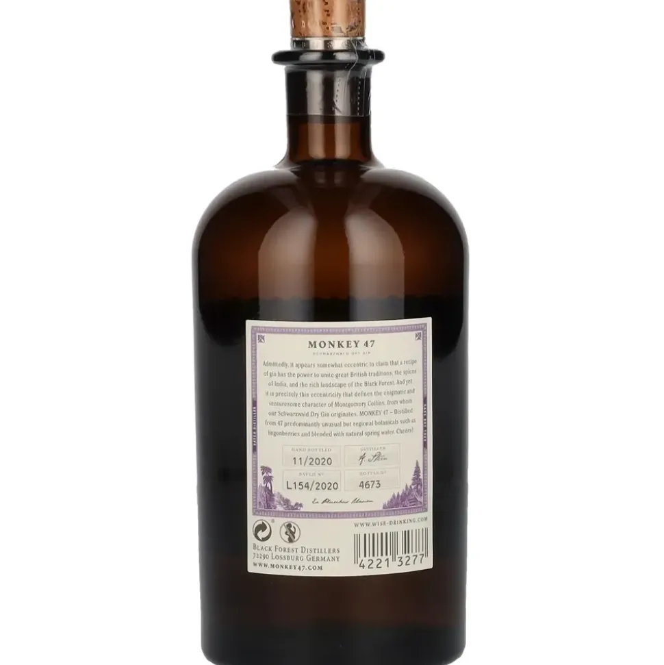 Monkey 47 Schwarzwald Dry 47% vol 0,5 l Geschenkbox