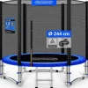 monzana Trampolin 244 cm inkl. Sicherheitsnetz und Leiter schwarz/blau