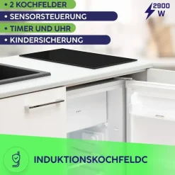 MPM SMK-02 Kühlschrank 100 l 94 cm hoch Weiß/Grau