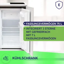 MPM SMK-02 Kühlschrank 100 l 94 cm hoch Weiß/Grau