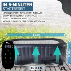 MSPA Urban Nest U-NE021 186 x 125 x 68 cm Blau/Grau