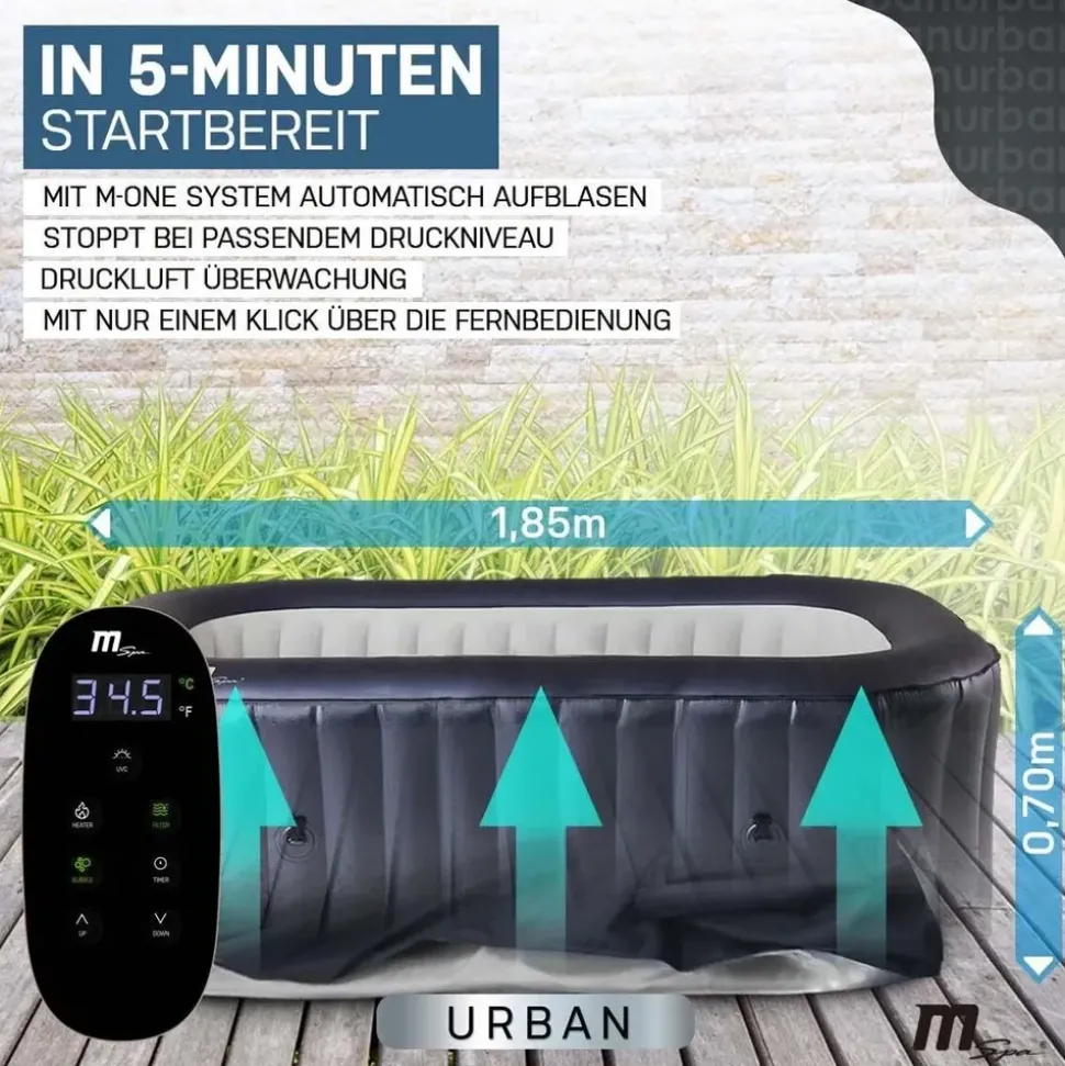 MSPA Urban Nest U-NE021 186 x 125 x 68 cm Blau/Grau