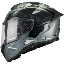 MT Helmets Atom 2 Sv Highlands Grau/Schwarz M