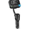 Nedis Kfz Audio FM Transmitter - Schwanenhals - Freisprechfunktion - 2.00 / Scharz-weiß Monitor - Bluetooth - PD 20 W / Bass Boost - /
