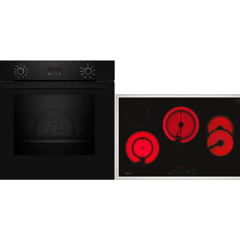 Neff BX48PB Backofen-Set + B2CCG6AK0 Backofen + T18SDH9L0 Elektrokochfeld