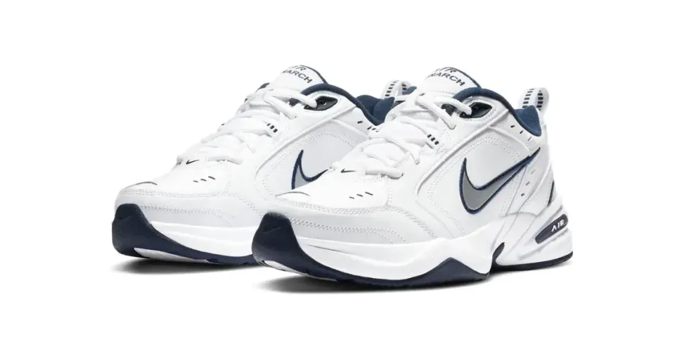Nike Air Monarch IV White/Metallic Silver 45