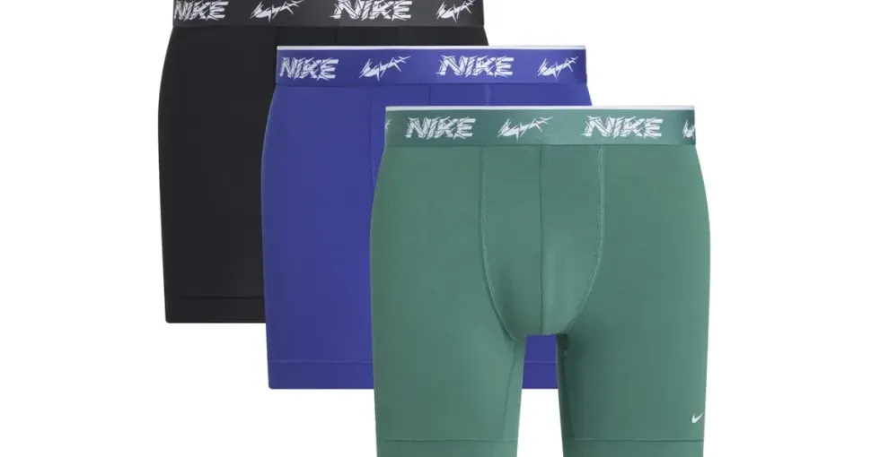 Nike Boxershorts unifarben grün S 3er Pack