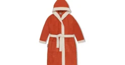 Normani Kinder Bademantel aus Bio-Baumwolle Elounda in Orange | Gr.: 110/116