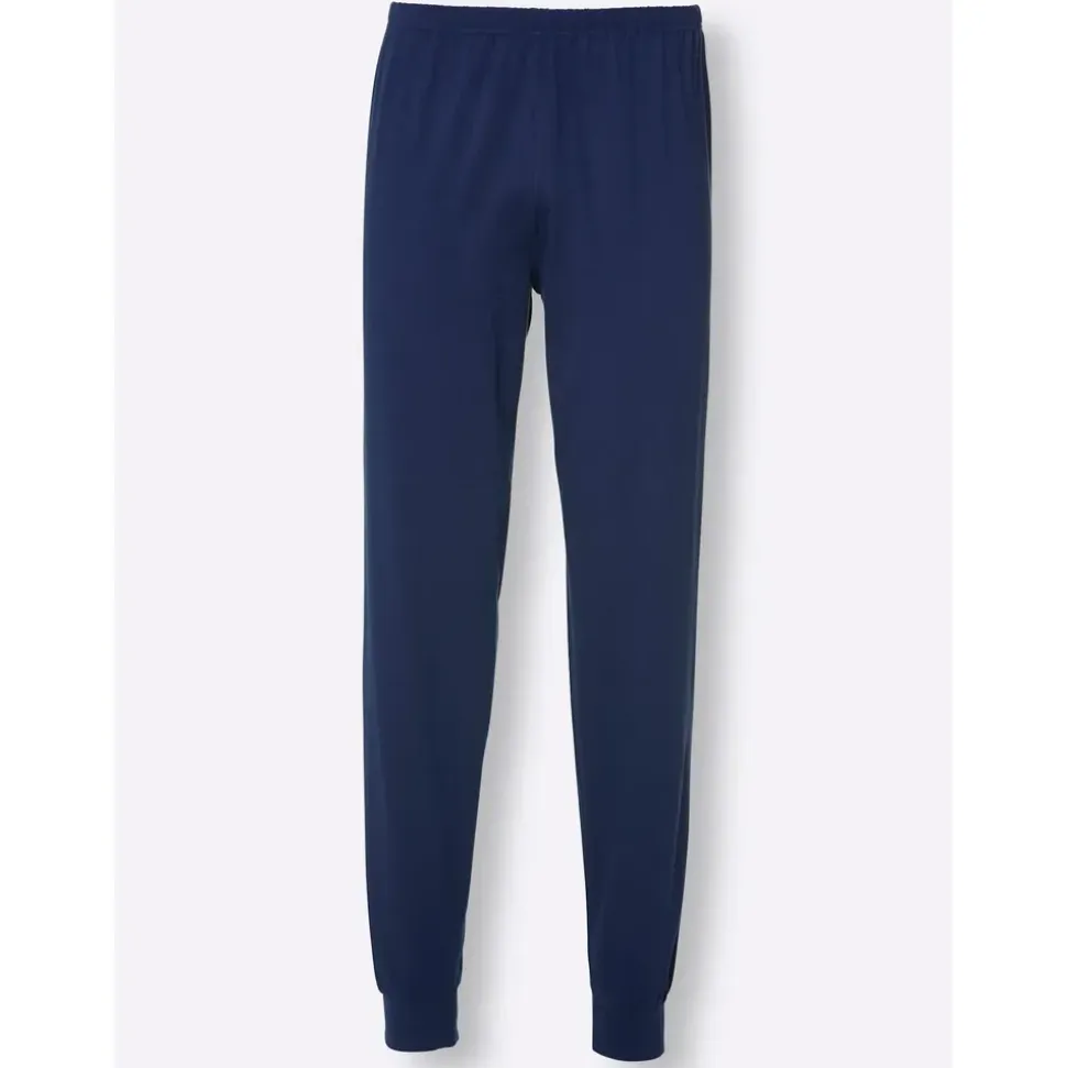 normann Schlafanzug Langarm Blau 56/58