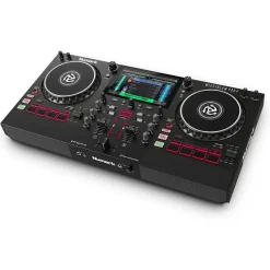 Numark Mixstream Pro+ DJ-Controller mit Stem-Trennung, 2 Decks, WLAN-Streaming, Mixer, 7 Zoll Touchscreen, Lautsprechern, kompatibel mit Serato und Virtual DJ Controller Numark