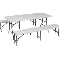 obi group sourcing gmbh Bierzeltgarnitur Taloga 3-teilig aus Kunststoff