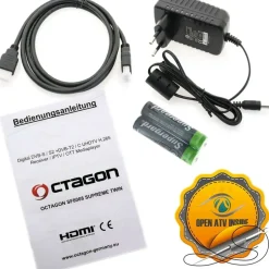 Octagon SF8008 V3 UHD E2 Linux PVR Twin Sat Receiver, 2X DVB-S2X Tuner, & Define OS, mit Aufnahmefunktion, M.2 M Key, Gigabit LAN, Kartenleser, Sat to IP, Multistream, WiFi WLAN