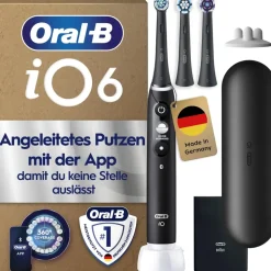 Oral-B iO Series 6 black lava + Reiseetui + Aufsteckbürste 3 St.