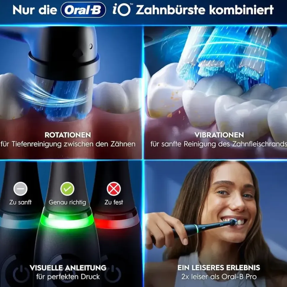 Oral-B iO Series 6 black lava + Reiseetui + Aufsteckbürste 3 St.