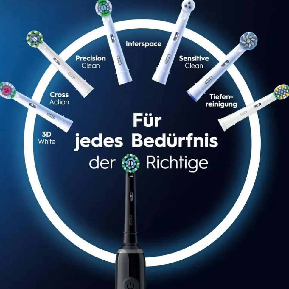 Oral-B Pro 3 3000 CrossAction schwarz + Aufsteckbürste
