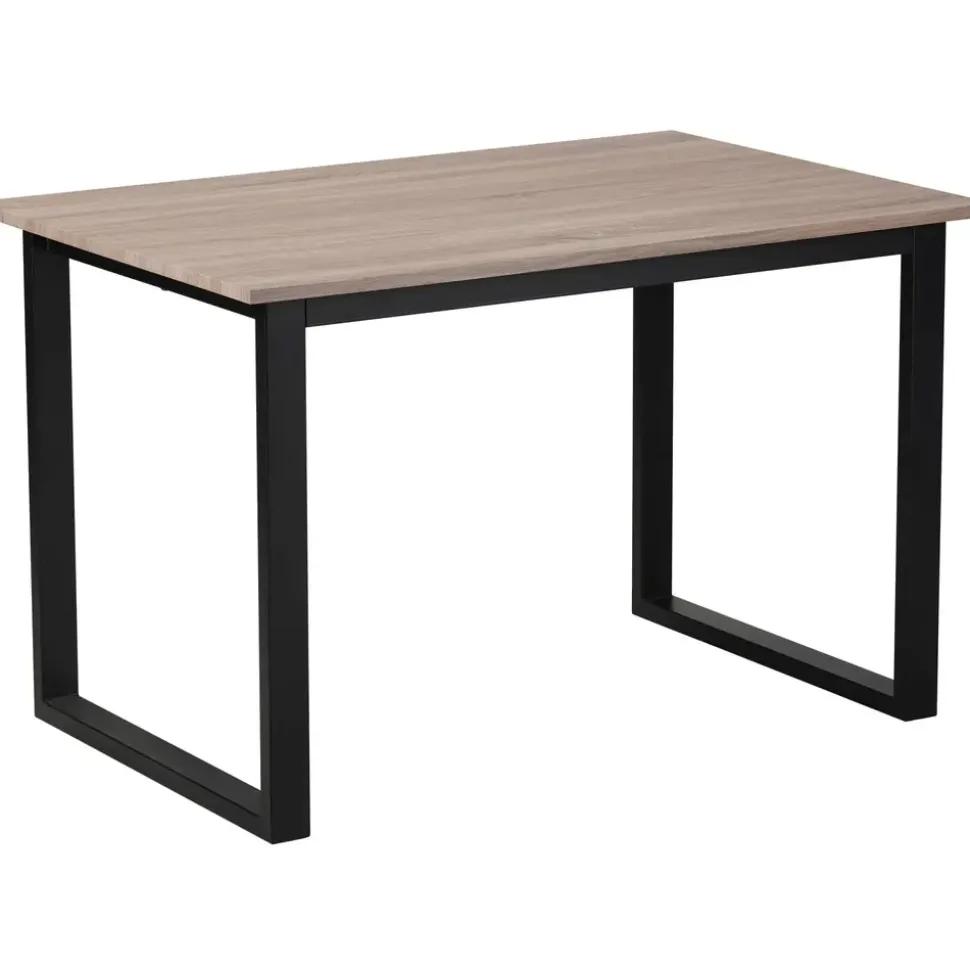 OTTO home Eckbankgruppe OTTO HOME "Barcell/Ivanna/Calgoty", anthrazit, eiche farb., anthrazit, schwarz, B:120cm H:76cm T:80cm, MDF, Metall, Stoff, Sitzmöbel-Sets, Eckbankgruppe, Sitzgruppe, Eckbank und Stühle bequem gepolstert, Tisch 120x80 cm