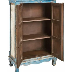OTTO home Highboard 80 x 120 x 40 cm Antik Blau / Creme