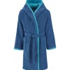 OTTO home Kinderbademantel OTTO HOME "Timo" Gr. 140, blau, L:91cm, Walkfrottee, Hausmäntel, Bademantel für Mädchen & Jungen aus 100% Baumwolle, mit Kapuze