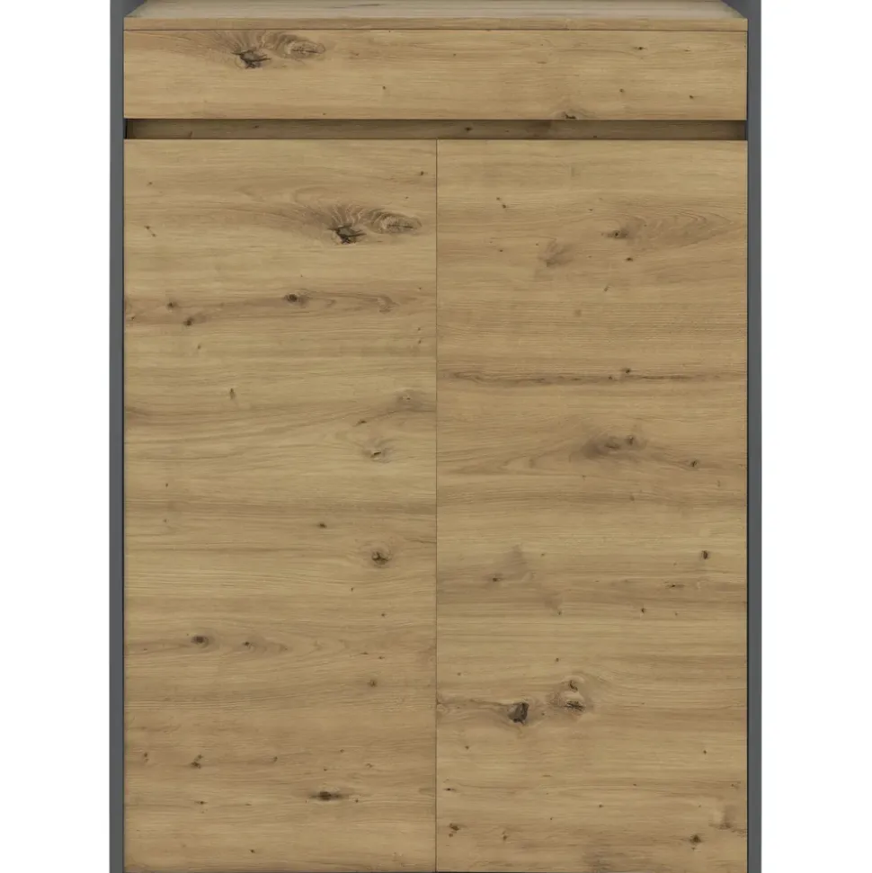 OTTO home Kosmo 80 x 117,5 x 35 cm anthrazit/eiche/anthrazit