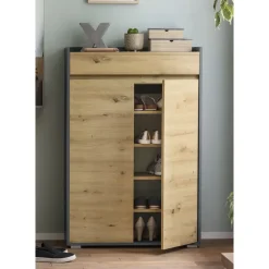 OTTO home Kosmo 80 x 117,5 x 35 cm anthrazit/eiche/anthrazit