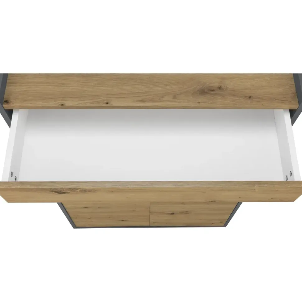 OTTO home Kosmo 80 x 117,5 x 35 cm anthrazit/eiche/anthrazit