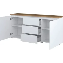 OTTO home Modo 150 x 68 x 34,5 cm Weiß / Eiche Mauvella