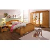 OTTO home Schlafzimmer-Set Konrad', komplettes Schlafzimmer mit großem Schrank, (Set, 4-tlg., Kleiderschrank 5 türig mit Schubladen, 2 Nachttische, Bett 180x200cm), klassischer Landhausstil, Metallgriffe, Massivholz (Kiefer) beige