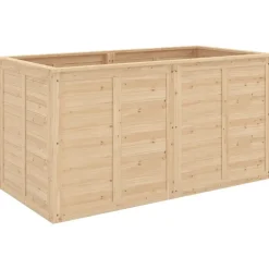 Outsunny Hochbeet Holz 152 x 77 x 77 cm Natur