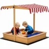 Outsunny Sandkasten mit Dach gelb
