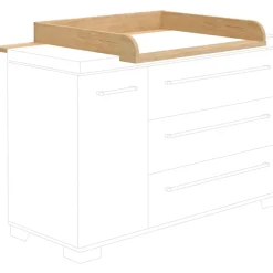 Paidi Wickelaufsatz Kira Holzoptik Braun Eiche