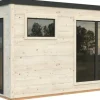 Palmako Gartensauna Grace 8,2 m2 - 56 mm naturbelassen