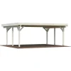 Palmako Karl Doppel-Carport 600 x 512 cm naturbelassen