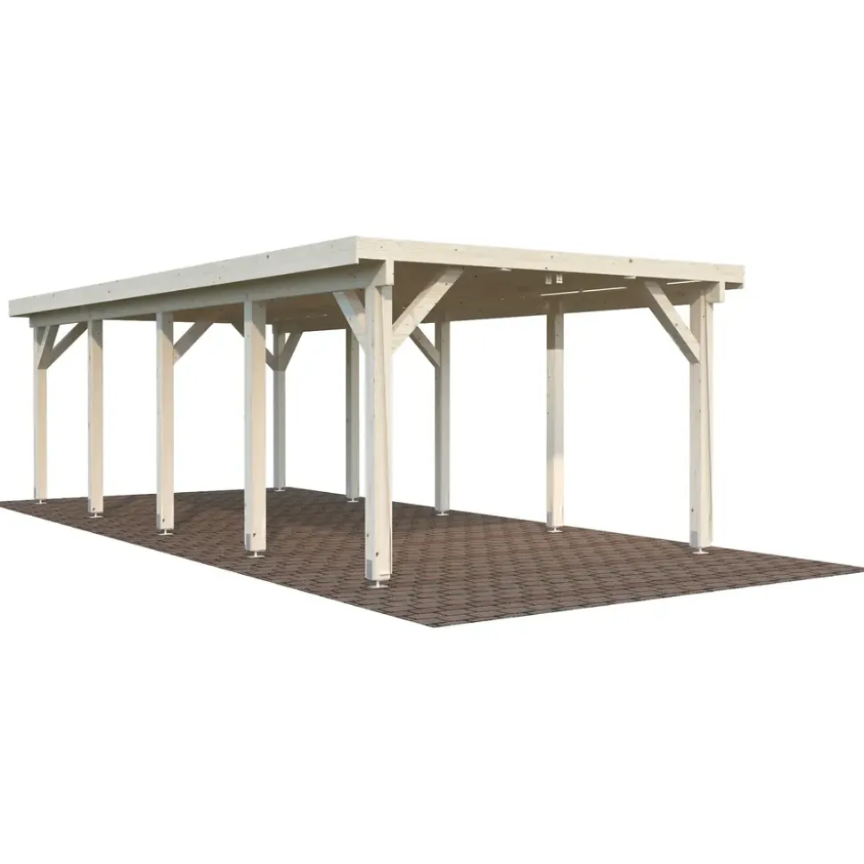 Palmako Karl Einzel-Carport 360 x 762 cm naturbelassen