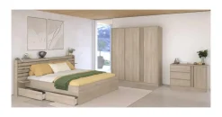 Parisot Schlafzimmer 4-teilig "Escale 21 140x200 Japanische-Eiche