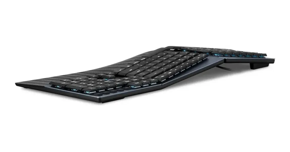 Perixx PERIBOARD-535 Low-Profile Blue Clicky DE